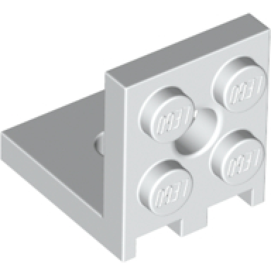 white bracket 2 x 2 - 2 x 2 with 2 holes