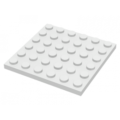 white plate 6 x 6