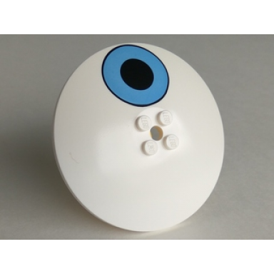 white dish 8 x 8 inverted radar with black circle on medium blue circle eye pattern
