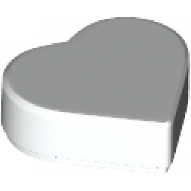 white tile round 1 x 1 heart