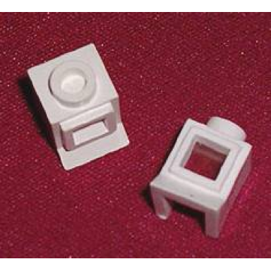 white window 1 x 1 x 1 with extended lip with trans-clear glass