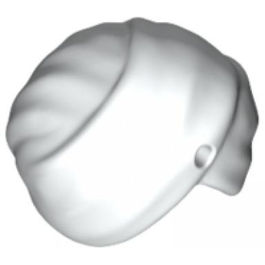 white minifigure headgear turban with hole
