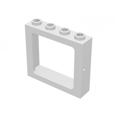 white window 1 x 4 x 3 train - hollow studs