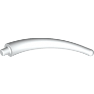 white dinosaur tail end section horn