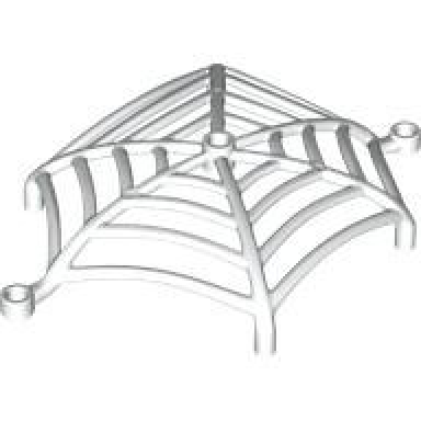 white spider web curved with bar ends and holes for bars - flexible rubber