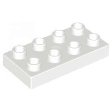 white duplo plate 2 x 4 x 1 2 thick