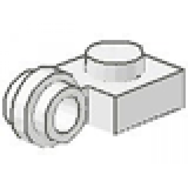 white plate modified 1 x 1 with light attachment - thin ring
