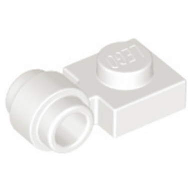 white plate modified 1 x 1 with light attachment - thick ring