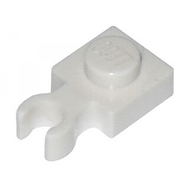 white plate modified 1 x 1 with open o clip thin vertical grip