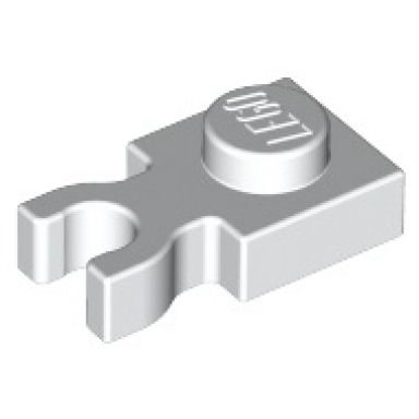 white plate modified 1 x 1 with u clip thick vertical grip