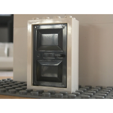 white door frame 2 x 4 x 5 with black door 1 x 4 x 5 4130 4131