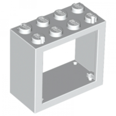 white window 2 x 4 x 3 - solid studs