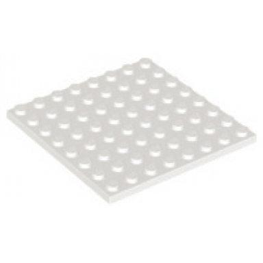 white plate 8 x 8