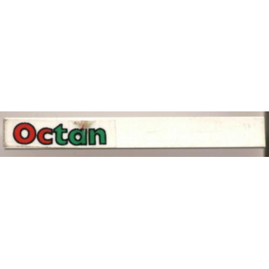 white tile 1 x 8 with octan on left side pattern sticker - set 6515