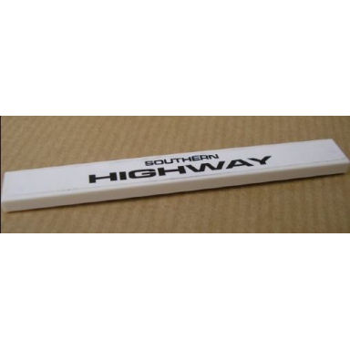 white tile 1 x 8 with southern highway pattern sticker - set 8147