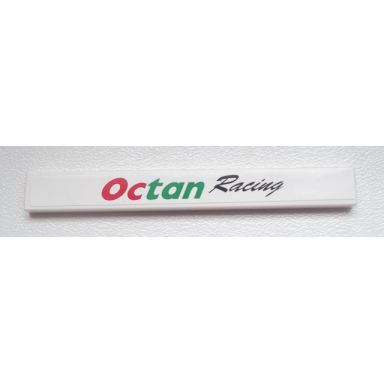 white tile 1 x 8 with octan racing pattern sticker - set 60025