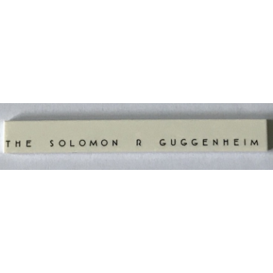white tile 1 x 8 with the solomon r guggenheim pattern