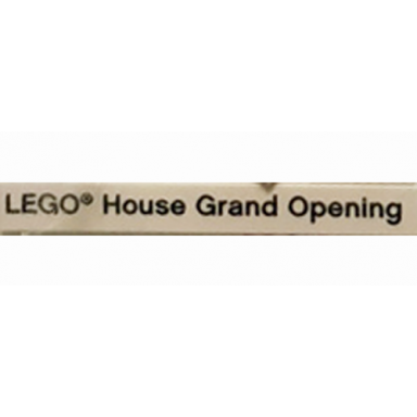 white tile 1 x 8 with lego house grand opening pattern