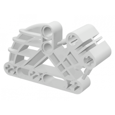 white bionicle bohrok rib cage liftarm 2 x 4 x 7 angled