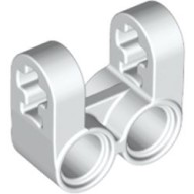 white technic axle and pin connector perpendicular double split