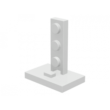 white bracket 2 x 3 - 1 x 3 train signal stand