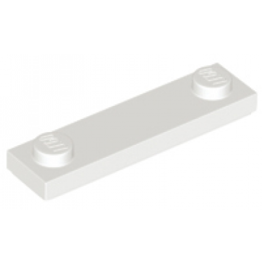 white plate modified 1 x 4 with 2 studs with groove