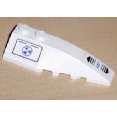 white wedge 6 x 2 right with stealth hunter pattern stickers - set 7700