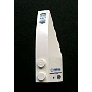 white wedge 6 x 2 right with eject with black arrows and warning flammable liquid pattern stickers - set 7705