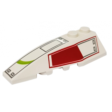 white wedge 6 x 2 left with arc-170 pattern