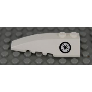 white wedge 6 x 2 left with black and white sw galactic republic symbol with thick border pattern sticker - set 7751
