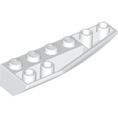 white wedge 6 x 2 inverted right