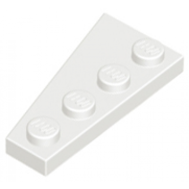 white wedge plate 4 x 2 right