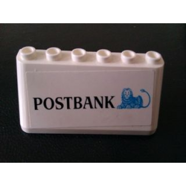 white windscreen 2 x 6 x 2 with postbank on white background pattern sticker - set 880002-2 in combination with sets 3308 3309