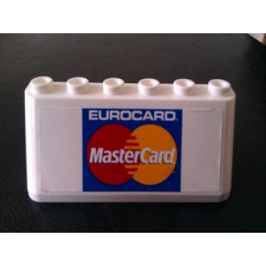 white windscreen 2 x 6 x 2 with eurocard mastercard on white and blue background pattern sticker - set 880002-2 in combination with sets 3308 3309