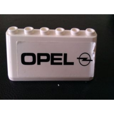 white windscreen 2 x 6 x 2 with opel on white background pattern sticker - set 880002-2 in combination with sets 3308 3309