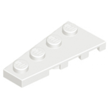white wedge plate 4 x 2 left