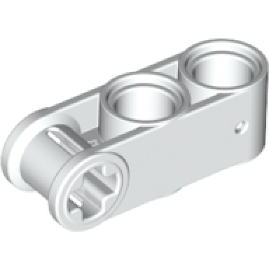 white technic axle and pin connector perpendicular 3l with 2 pin holes
