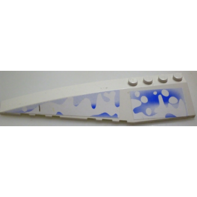 white wedge 12 x 3 left with snow and ice pattern stickers - set 3538