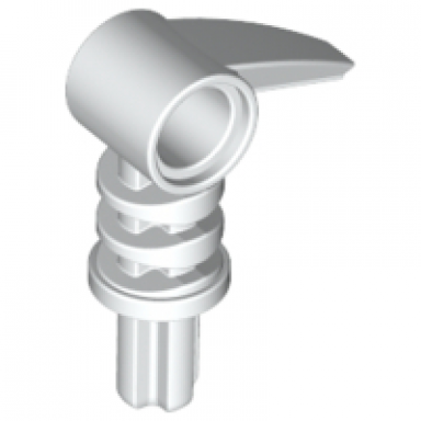 white bionicle 2 x 3 axle connector with tooth