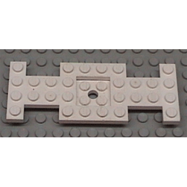 white vehicle base 4 x 10 x 2 3 with 2 x 2 recessed center with center hole first version