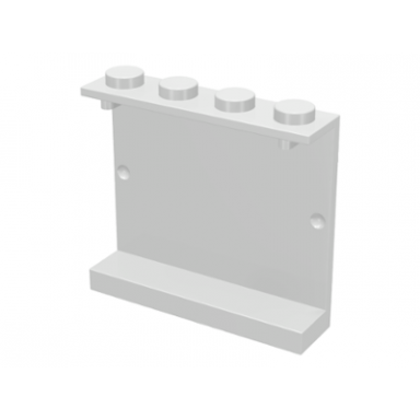 white panel 1 x 4 x 3 - solid studs