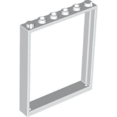 white window 1 x 6 x 6 flat front