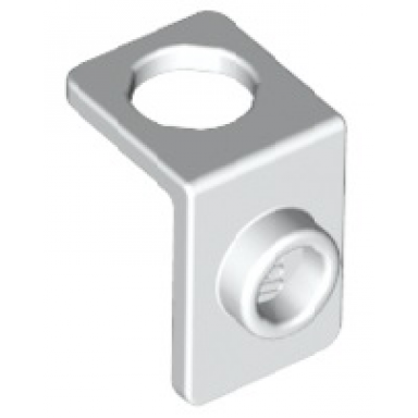 white minifigure neck bracket with back stud - thin back wall