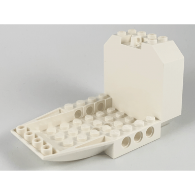 white aircraft fuselage forward bottom angular 6 x 10 x 5 cockpit