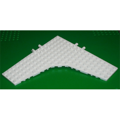 white wedge plate 16 x 16 x 1 with 4 pins