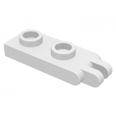 white hinge plate 1 x 2 with 2 fingers on end undetermined type