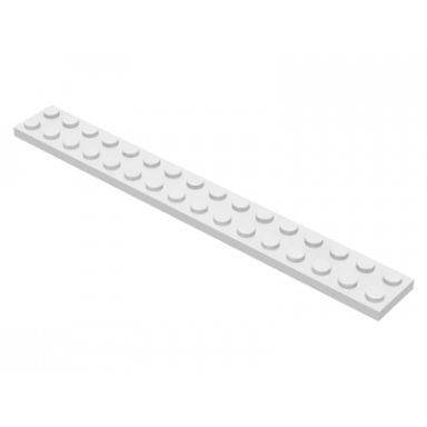 white plate 2 x 16