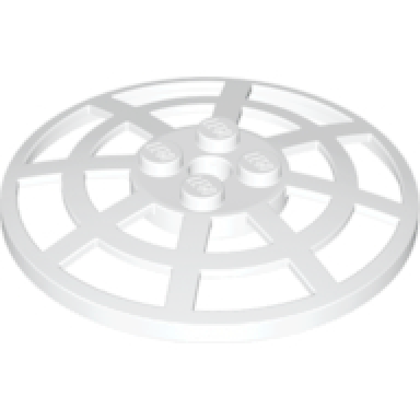white dish 6 x 6 inverted radar webbed - type 2 underside attachment positions at 90 degrees