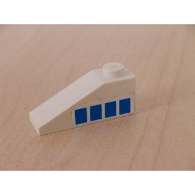 white slope 33 3 x 1 with 4 blue squares pattern model right side sticker - set 2556