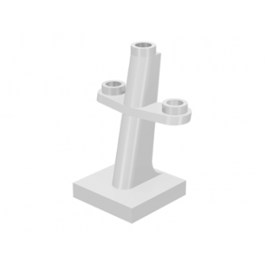 white boat mast 2 x 2 x 3 inclined with stud on top and two sides